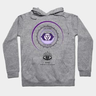 Third Eye Chakra, Ajna. Intuition and Guidance, I Am Guided. Mantra, Affirmations. Hoodie